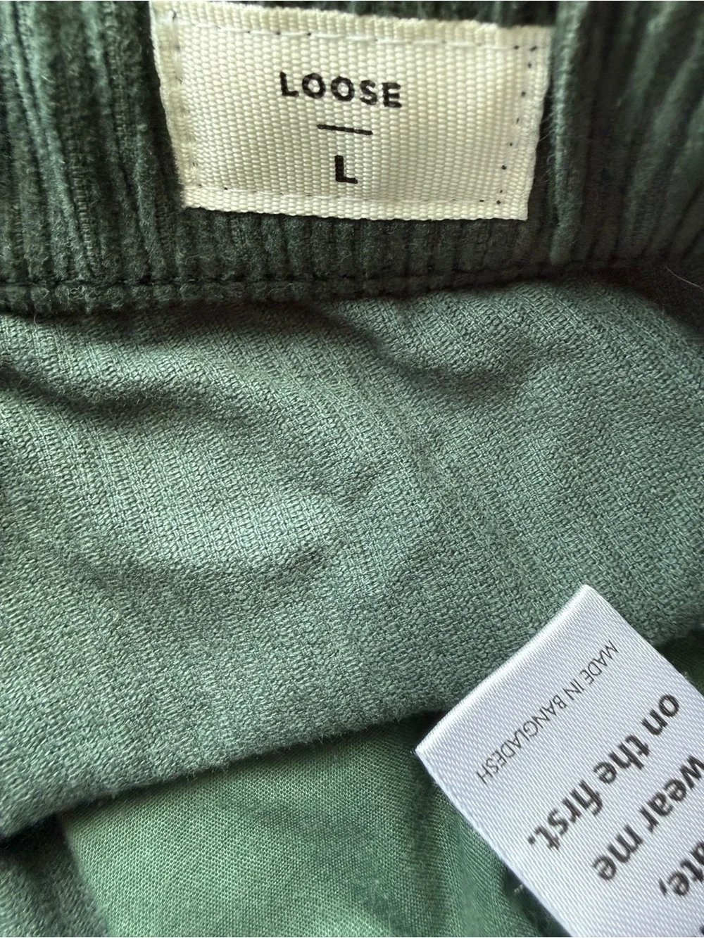 PacSun Men's Forest Green Corduroy Drawstring Pants